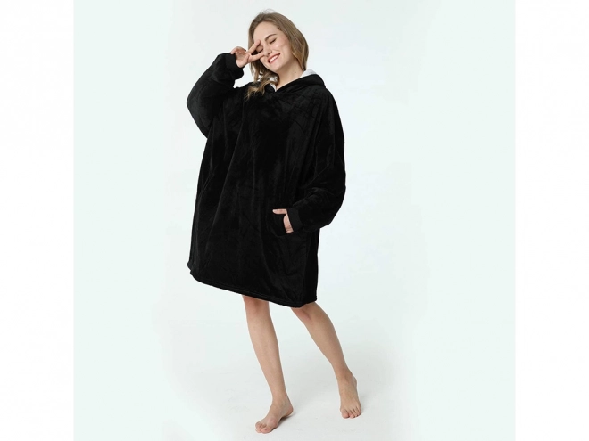 Warme oversized fleece deken hoodie