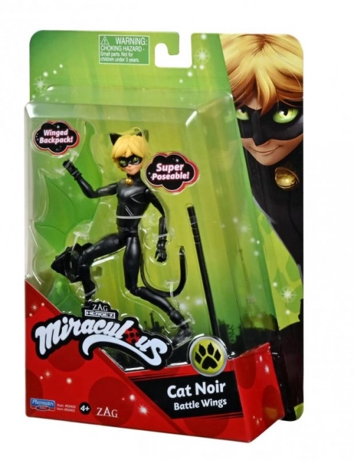 Miraculous Cat Noir-figuur met strijdvleugels