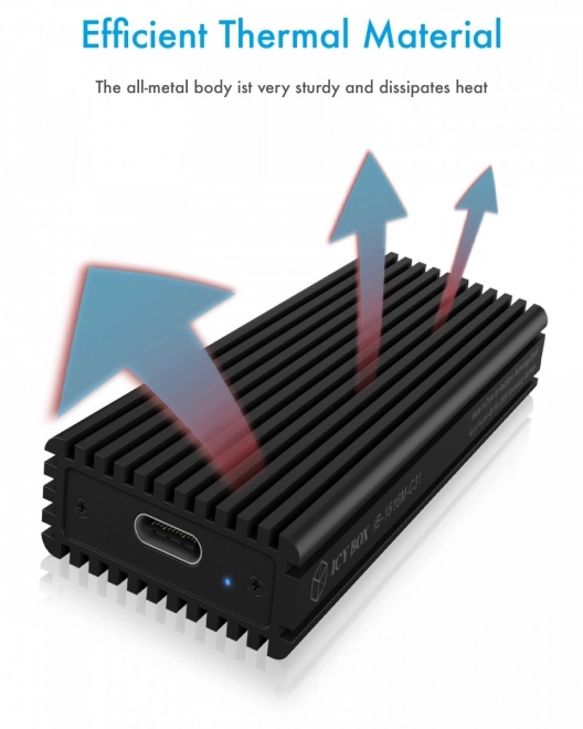 Externe behuizing ICY BOX voor PCIe NVMe M.2 met USB-C