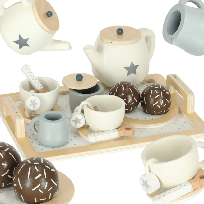 Houten theeservies voor kinderen