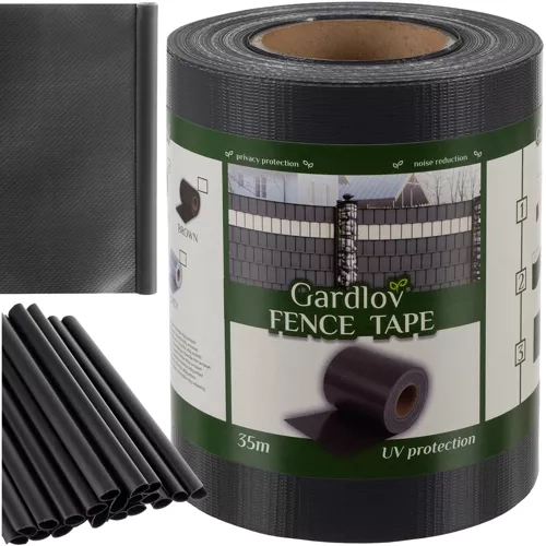 Tape voor afrastering 19cmx35m 450g/m2 antraciet 23696