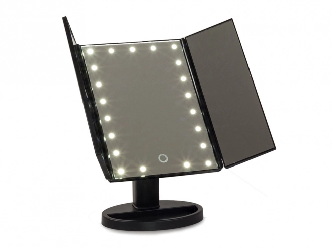 Cosmetische spiegel met LED-verlichting en vergroting