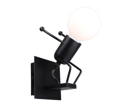 Muur lamp Loft zwart