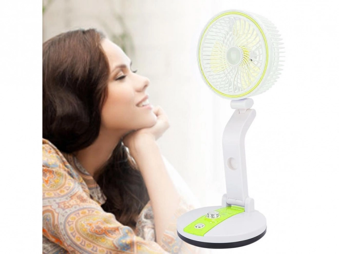 Draagbare opvouwbare ventilator met LED-licht
