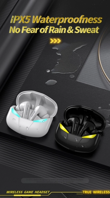 Draadloze oordopjes Awei T35 met oplaadstation voor gamers zwart