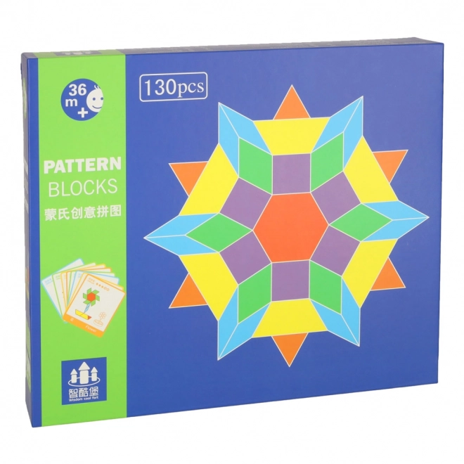 Houten montessori mozaïek - 155 onderdelen