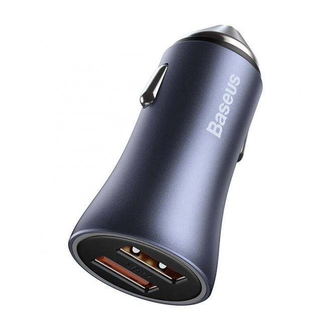 Baseus autolader met dubbele USB en USB-C kabel