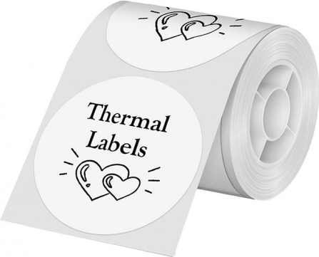 Thermische etiketten NELKO 50 × 50 mm voor printer PM220 – wit