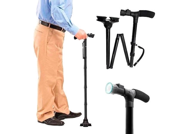 Opvouwbare wandelstok met LED-licht