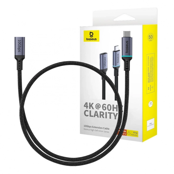 Verlengkabel Baseus USB-C 10Gb/s 0,5m