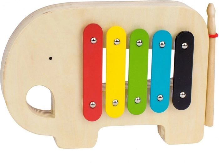 Speels olifantontwerp en regenboogklanken