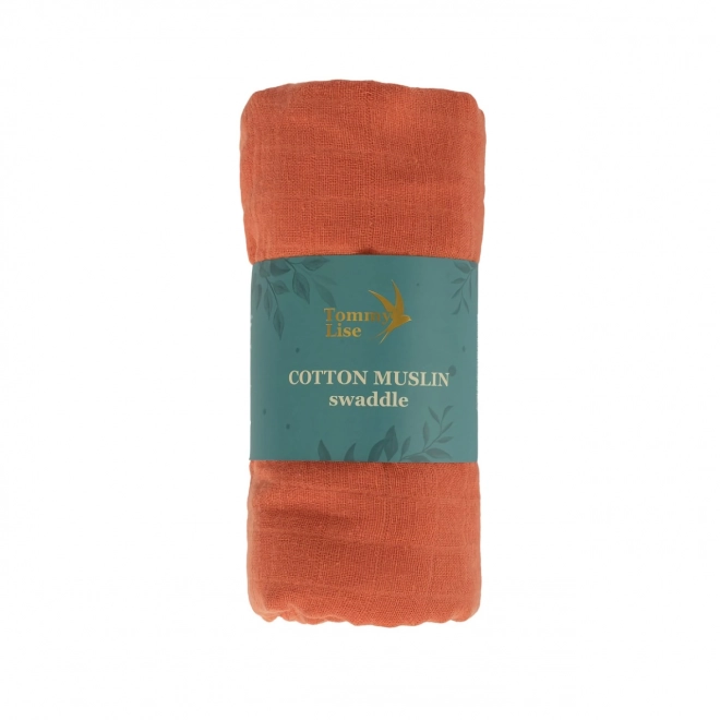 Tommy Lise Katoenen Mousseline Doek Glazed Carrot 120x120 cm