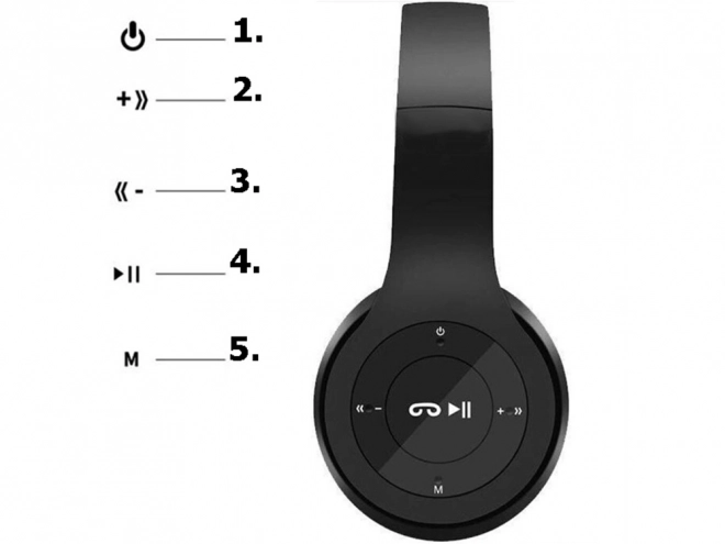 Draadloze hoofdtelefoon p47 bluetooth microfoon mp3 – Zwart