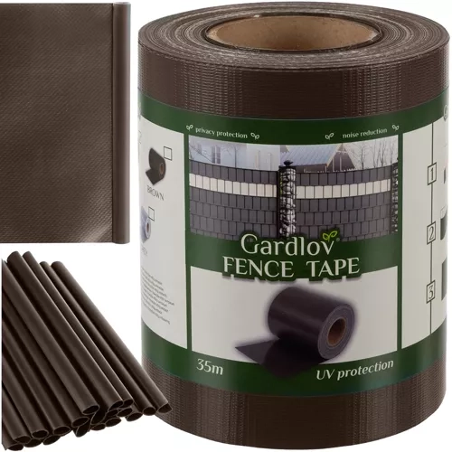 Hekband 19cmx35m 450g/m2 bruin 23702