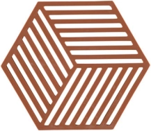 Onderzetter voor hete pannen Zone Hexagon – Baksteen