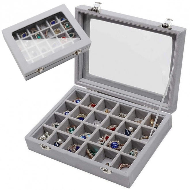 Organizer voor sieradendoos met suède display