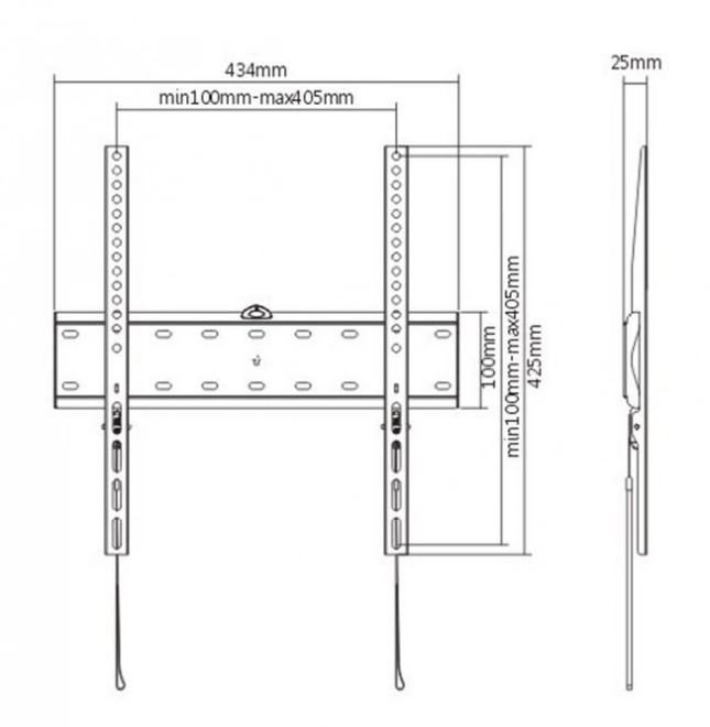 Muurbeugel voor televisie voor maten 32-55 inch