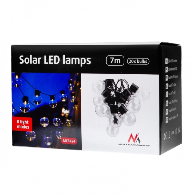 Solarlampen tuingirlande 2-in-1 LED MCE424 7m bollen
