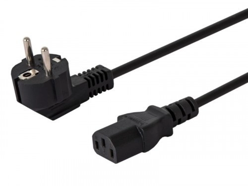Voedingskabel Schuko IEC C13 hoek 1,8m