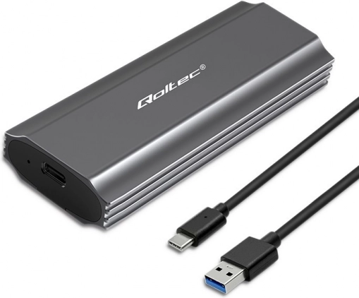 Qoltec behuizing voor M.2 SSD SATA NVMe USB‑C 2TB