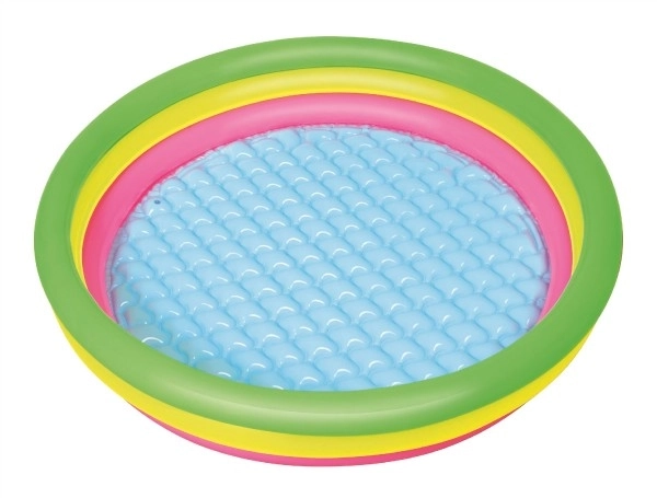 Opblaasbaar kleurrijk kinderbadje 152x30cm in doos 30x24x7cm 2+