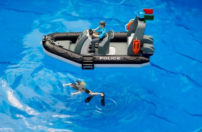 Bruder Politieboot met Agent en Duiker