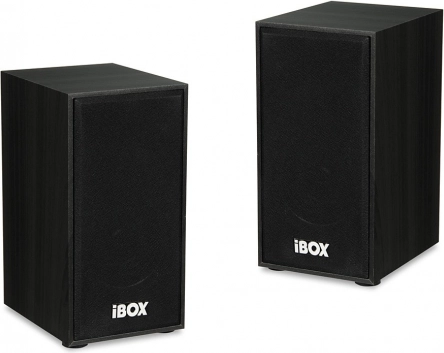 Stereo houten 2.0-luidsprekers SP1 zwart