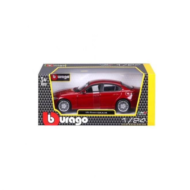 Bburago 1:24 Alfa Romeo Giulia (2016) metallic rood 18-21080