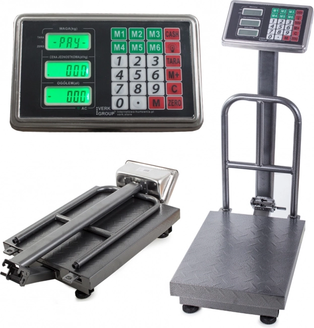Elektronische platformweegschaal 100 kg met LCD-scherm