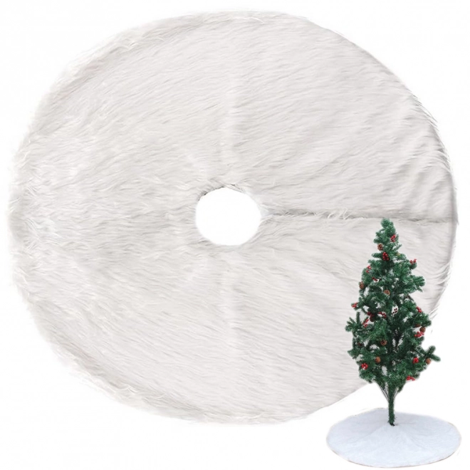 Witte harige onderkleed voor kerstboom