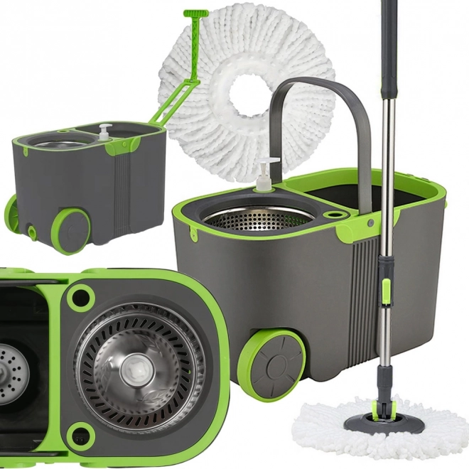 Draaimop 360 met emmer en microvezel pads