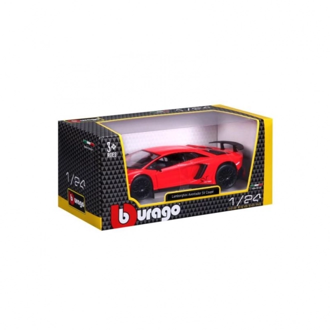Metalen model Bburago Lamborghini Aventador rood 1:24
