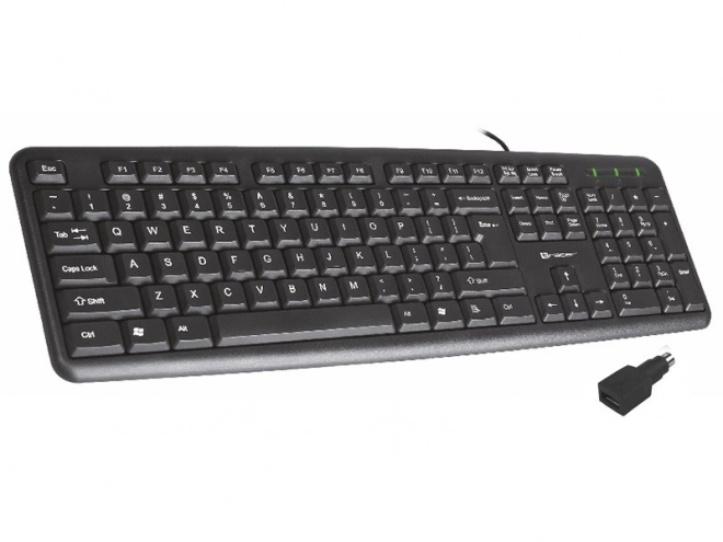 Toetsenbord Tracer Maverick zwart met USB + PS2 adapter
