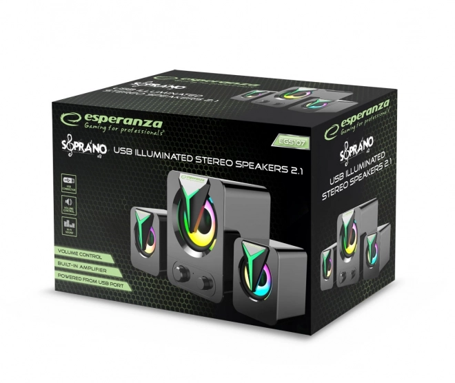 USB RGB Soprano 2.1 luidsprekers