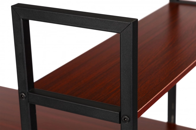 Houten computertafel met loftplanken