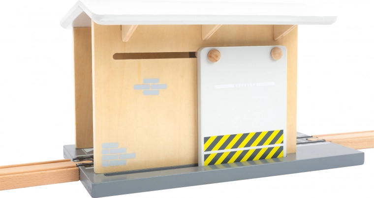 Functioneel depot met schuifwand en katrol