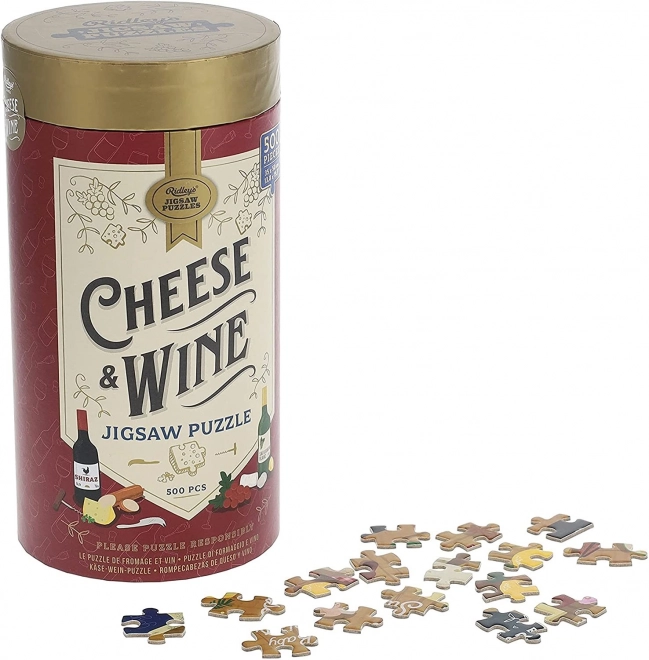 Ridley's Games Puzzel voor kaas- en wijnliefhebbers 500 stukjes