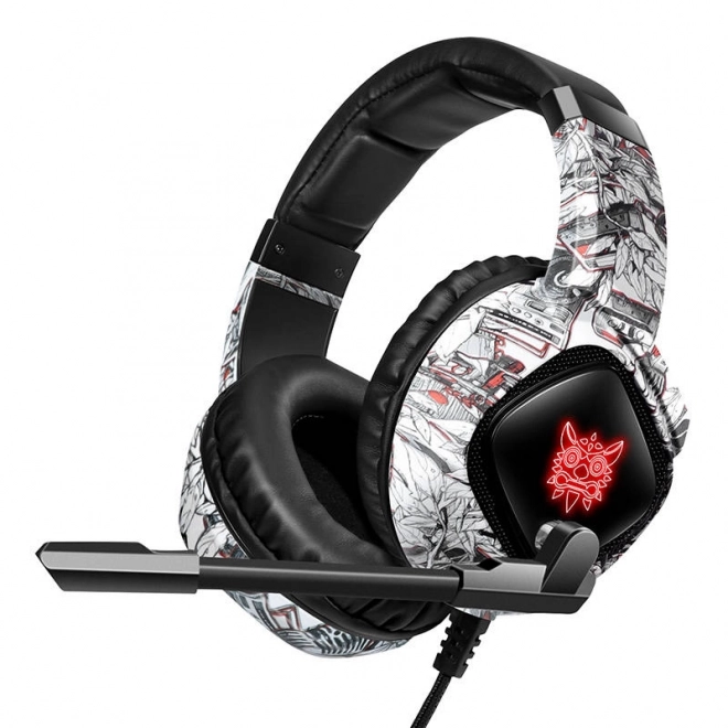 Gaming koptelefoon Onikuma K19 Camouflage wit