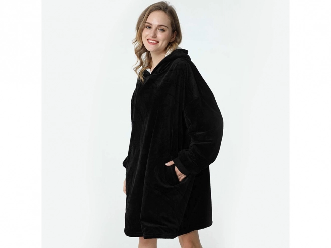Warme oversized fleece deken hoodie