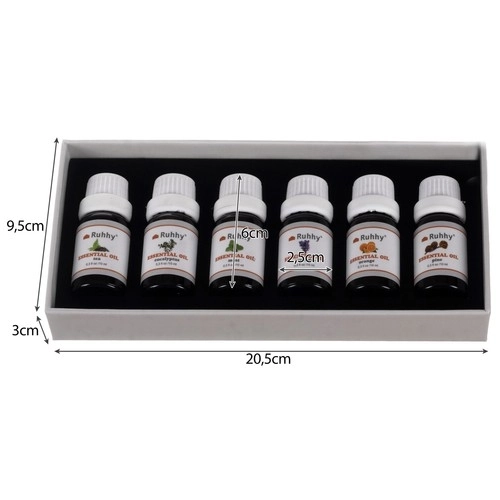 Set van 6 etherische oliën van 10 ml
