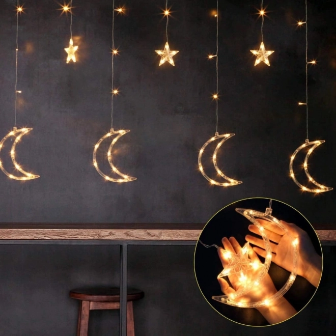 Decoratieve LED-verlichting Maan en Sterren 96 LED