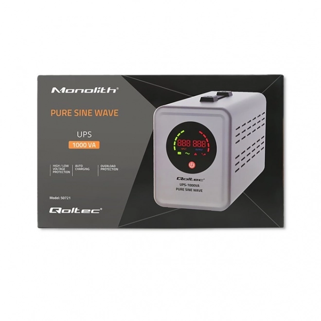 Noodstroomvoorziening Qoltec Pure Sine Wave UPS 1000VA