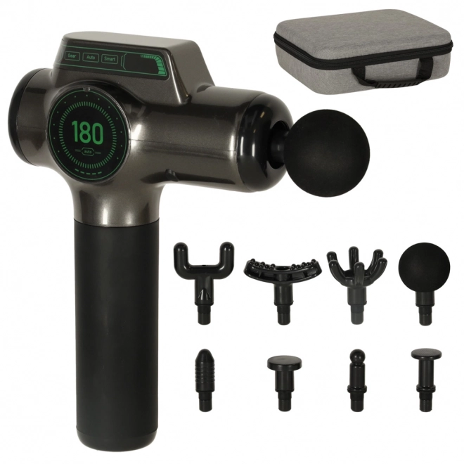 Draagbare massagepistool met LED-display 8-in-1
