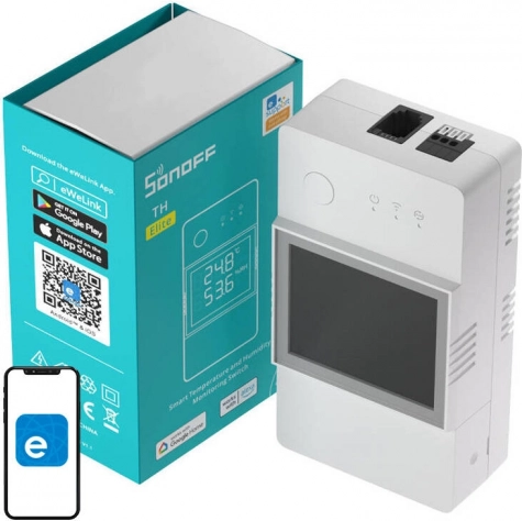 Slimme wifi-schakelaar met temperatuur- en vochtigheidsmeting SONOFF