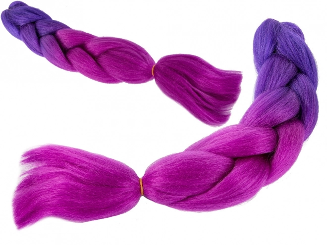 Synthetisch haar in paarse ombre voor vlechten