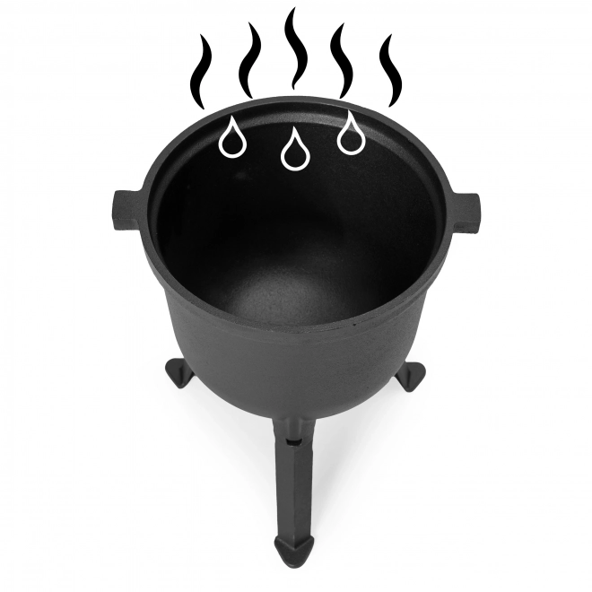 Gietijzeren pot 8L op driepoot MultiGarden