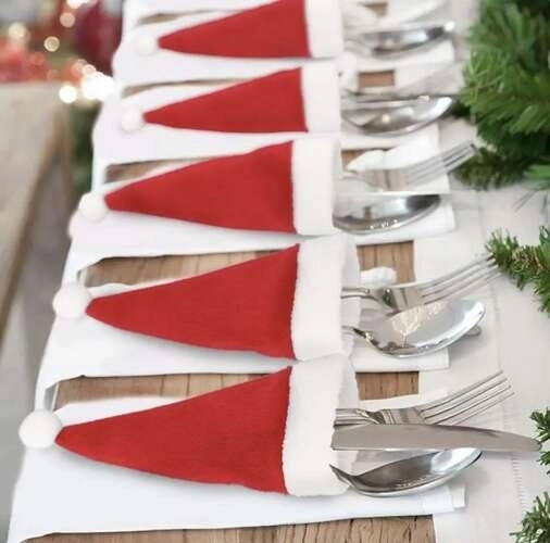 Bestekhoes - Kerstmutsjes, 12 stuks. Ruhhy 22303