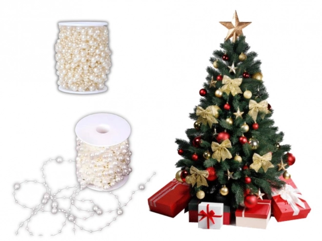 Parelslinger witte parels kerstboomdecoratie