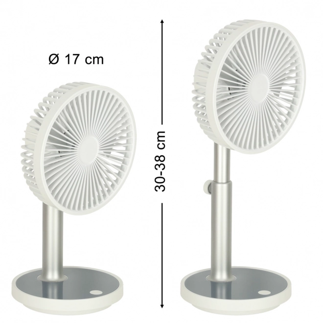 Witte draadloze tafelventilator 30cm