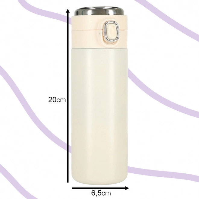 Thermosmok met tuit LED 420 ml beige